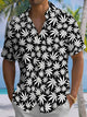 Alohadaddy® Hawaiian Marijuana Leaf Art Print Chest Pocket Mens Short Sleeve Shirts Big & Tall