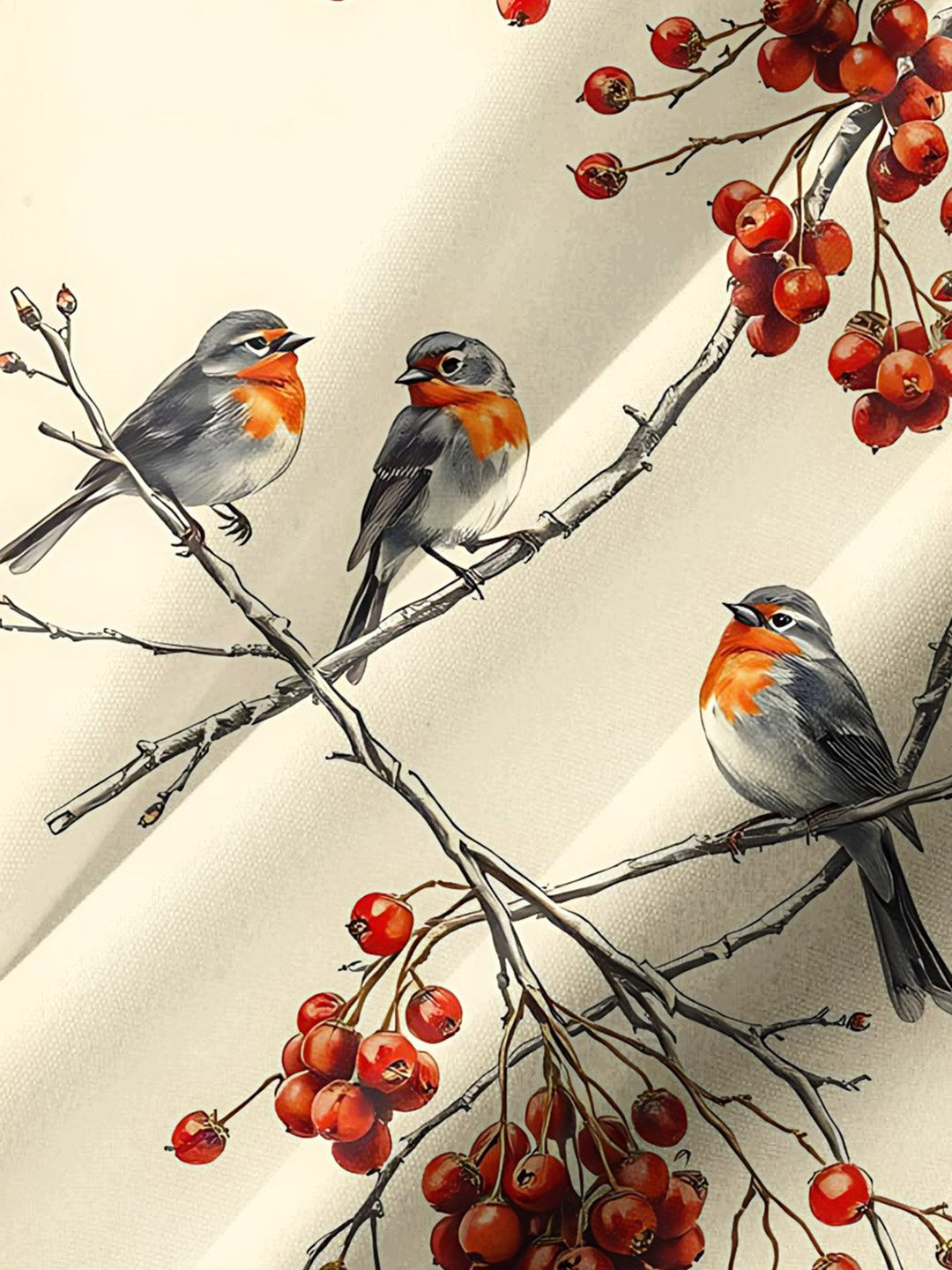 Alohadaddy® Vintage Bird Art Print Chest Pocket Mens Short Sleeve Shirt Big &amp; Tall