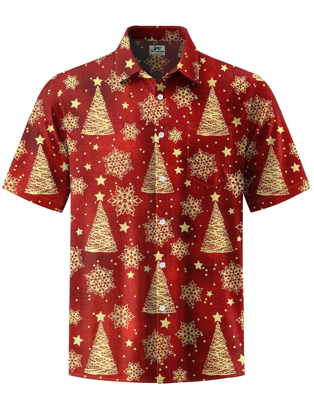 Alohadaddy® Christmas Snowflake Fir Art Print Pocket Stretch Men&