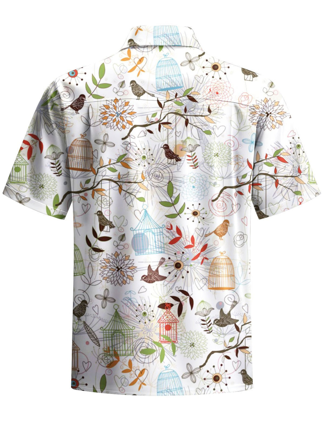 Alohadaddy® Casual Bird Art Print Stretch Pocket Men&