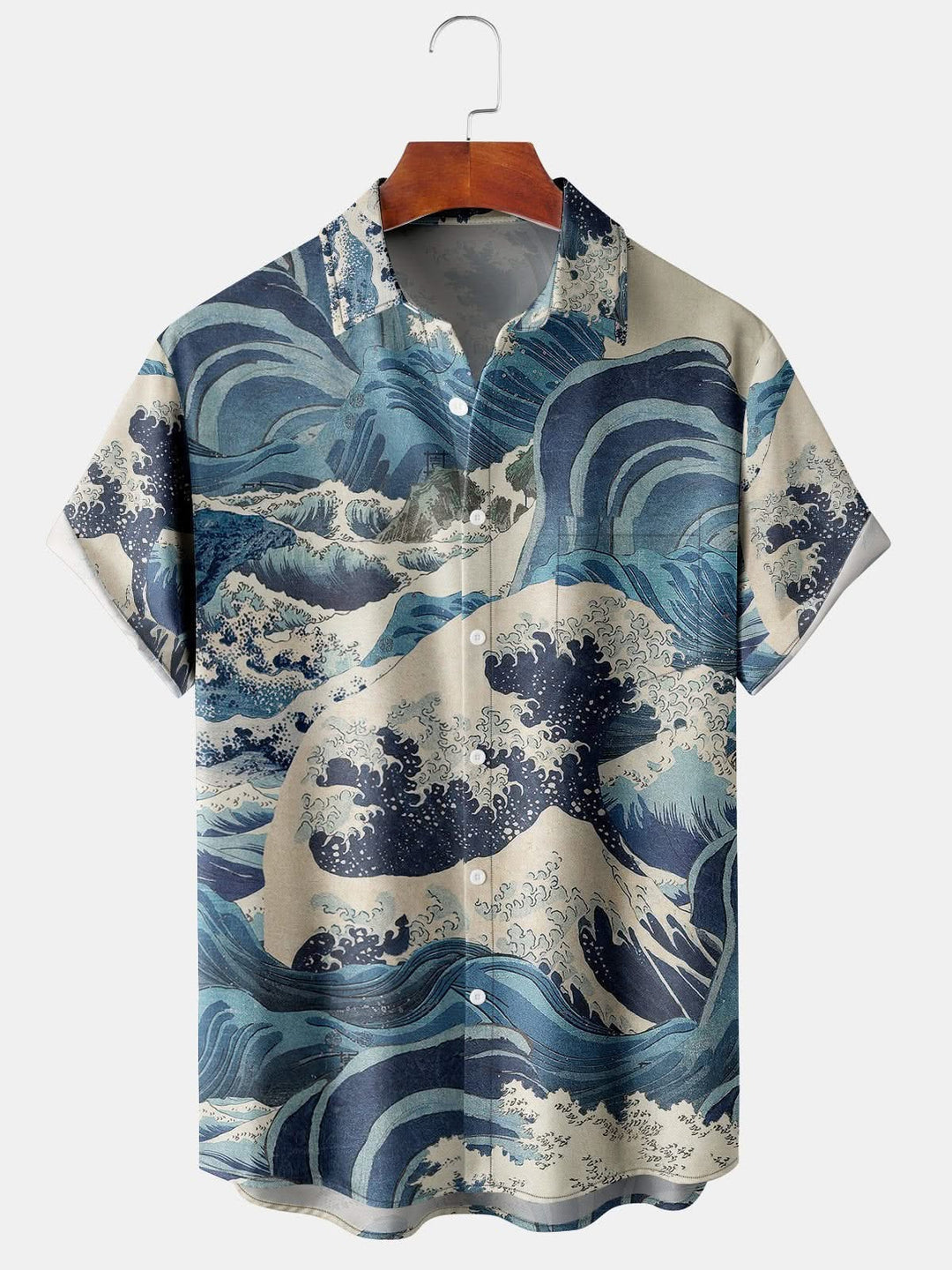 Chemises et hauts bohèmes en coton mélangé à motif cachemire bleu