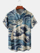 Blue Paisley Cotton-Blend Boho Shirts & Tops