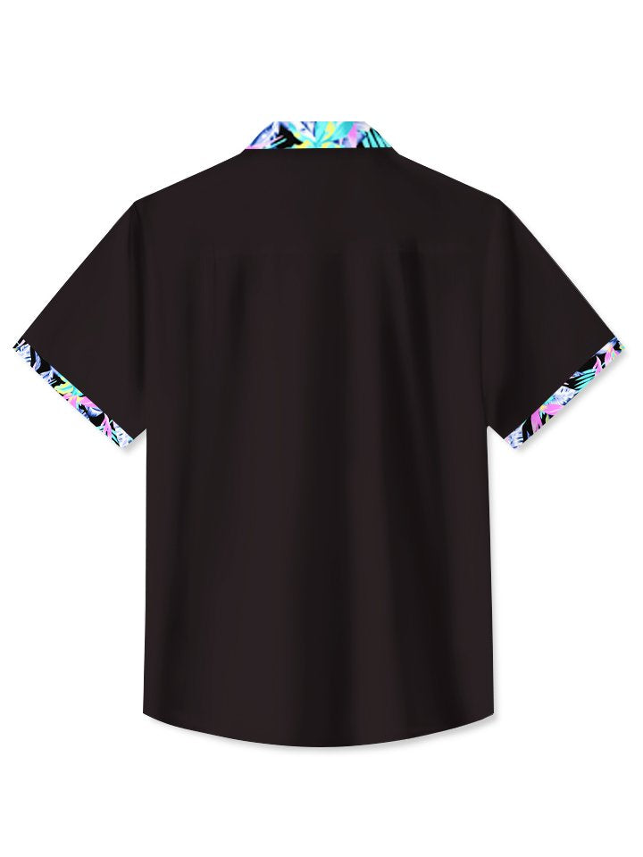 Alohadaddy Holiday Basics Solid Color Hawaiian Floral Patchwork Shirt