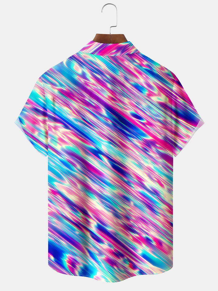 Alohadaddy Hawaiian Gradient Stripes 3D Digital Print Men&