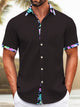 Alohadaddy Holiday Basics Solid Color Hawaiian Floral Patchwork Shirt