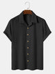 Men's Plain Seersucker Wrinkle Free Casual Shirts Multicolor Basic Tops
