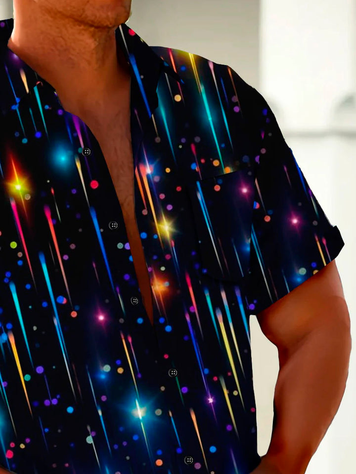 Alohadaddy Retro Gradient Meteor Print Men&