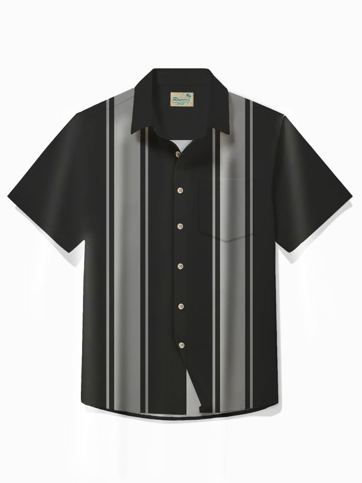 Alohadaddy Retro Bowling Stripe Contrast Print Men&