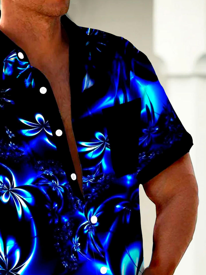 Alohadaddy Hawaiian Floral 3D Print Men&
