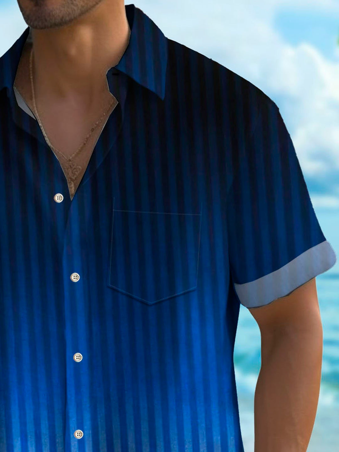 Alohadaddy Retro Gradient Stripe 3D Print Men&