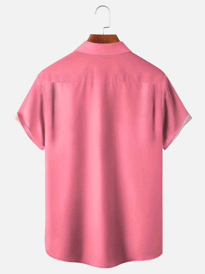 Chemise à manches courtes et poches à boutons pour homme Alohadaddy Racing Retro Bowling Stripe avec impression numérique 3D, grandes et grandes tailles