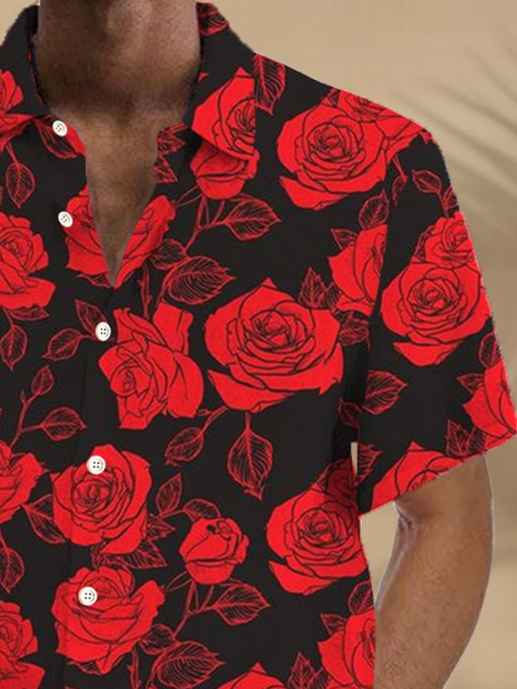 Alohadaddy Rose Print Men&
