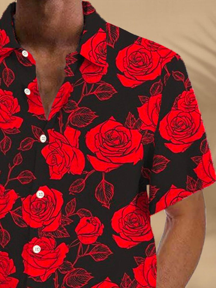 Alohadaddy Rose Print Men&