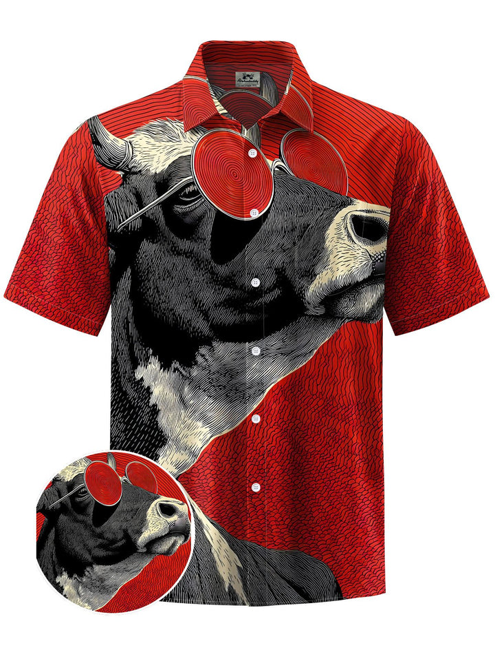 Alohadaddy® Vintage Cow Print Moisture Wicking Men&