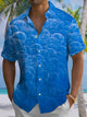 Alohadaddy® Casual Air Bubble Art Print Chest Pocket Moisture Wicking Men's Short Sleeve Shirt Big & Tall