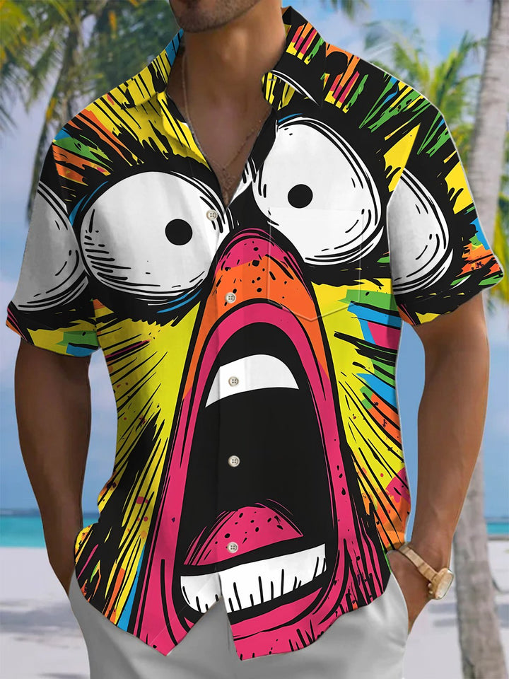 Alohadaddy® Casual Expressions Graffiti Print Art Moisture Wicking Men&