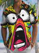 Alohadaddy® Casual Expressions Graffiti Print Art Moisture Wicking Men's Short Sleeve Shirt Big & Tall