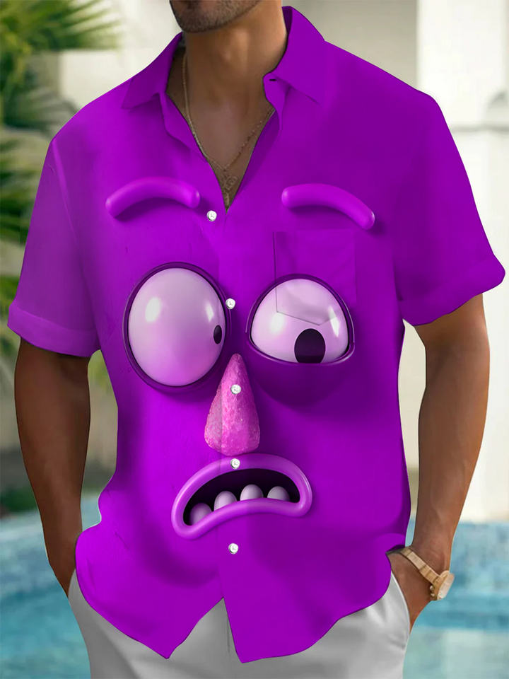 Aloha Daddy® Casual Cartoon Funny Expressions Print Art Men&