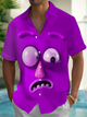 Aloha Daddy® Casual Cartoon Funny Expressions Print Art Men's Short Sleeve Shirt Big & Tall