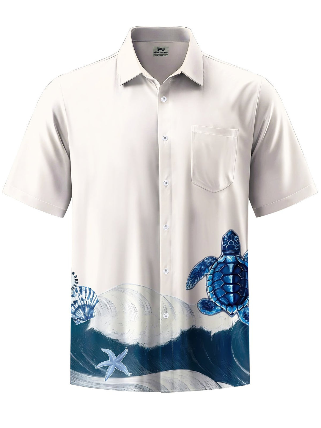 Alohadaddy® Casual Surf Art Print Mens Wicking Short Sleeve Shirt Big &amp; Tall