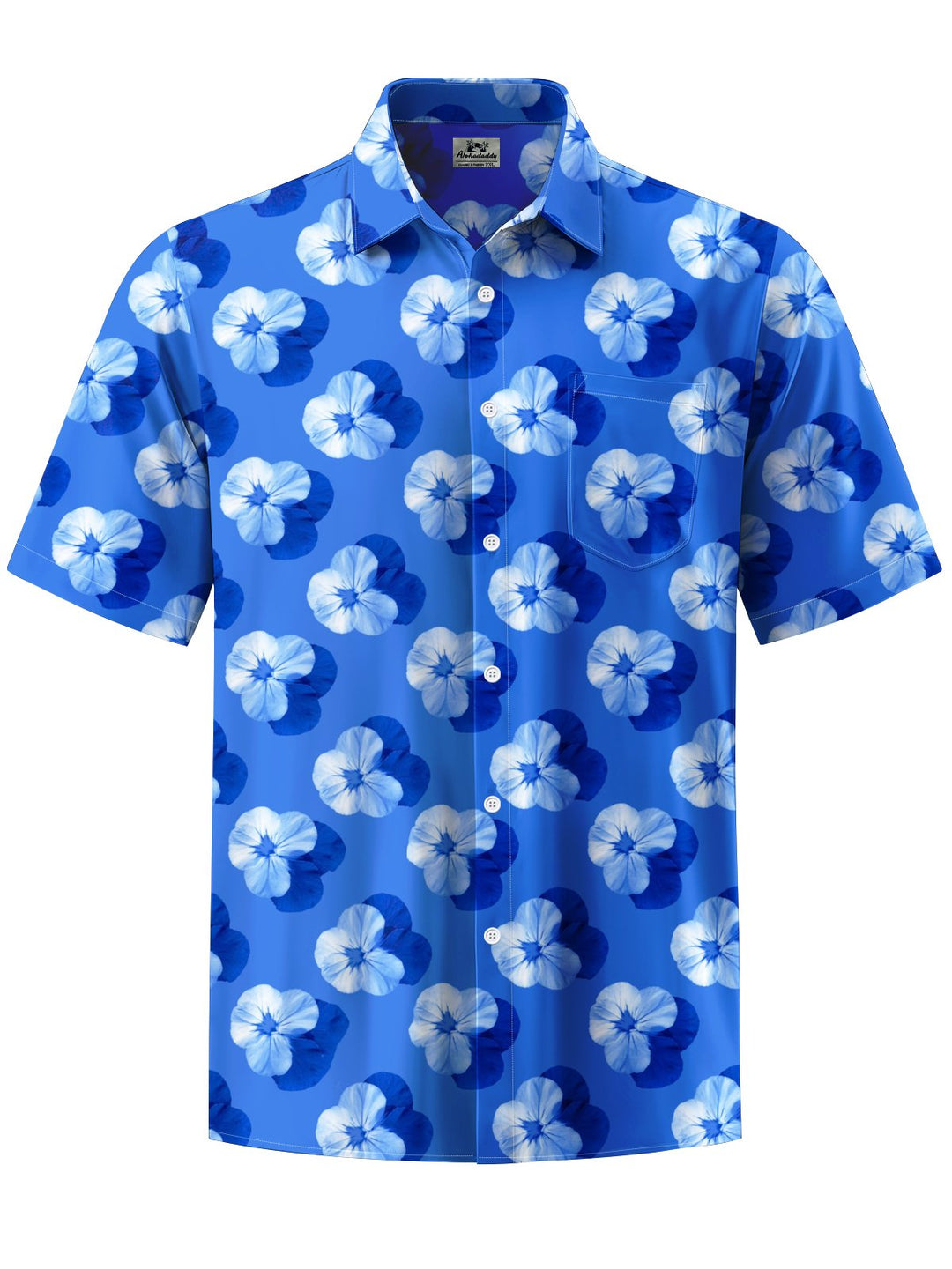 Alohadaddy® Hawaiian Flowers Art Print Chest Pocket Men&