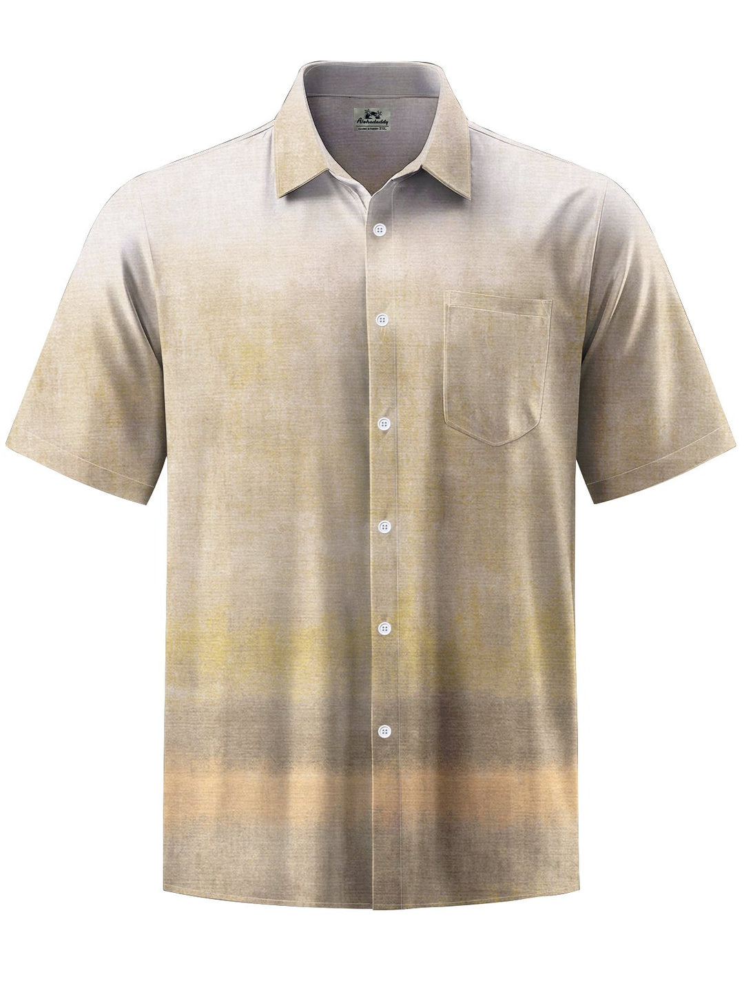 Alohadaddy® Casual Gradient Art Print Chest Pocket Men&