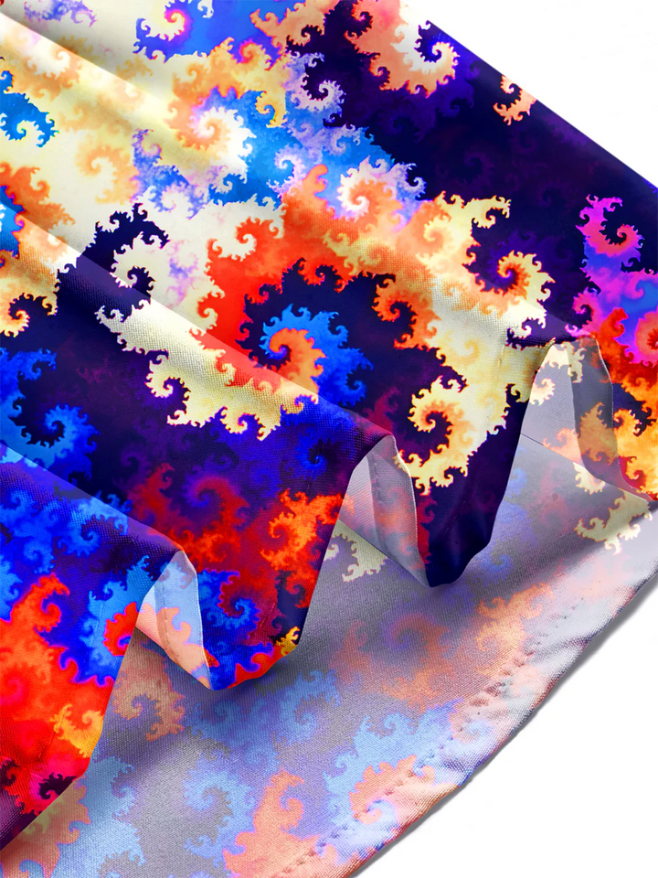 Alohadaddy® Hawaii Contrast Color Abstract Texture Art Print Chest Pocket Men&