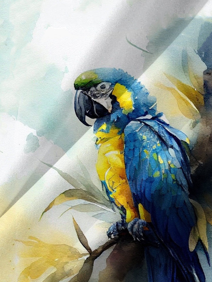 Alohadaddy® Hawaiian Parrot Art Print Chest Pocket Men&
