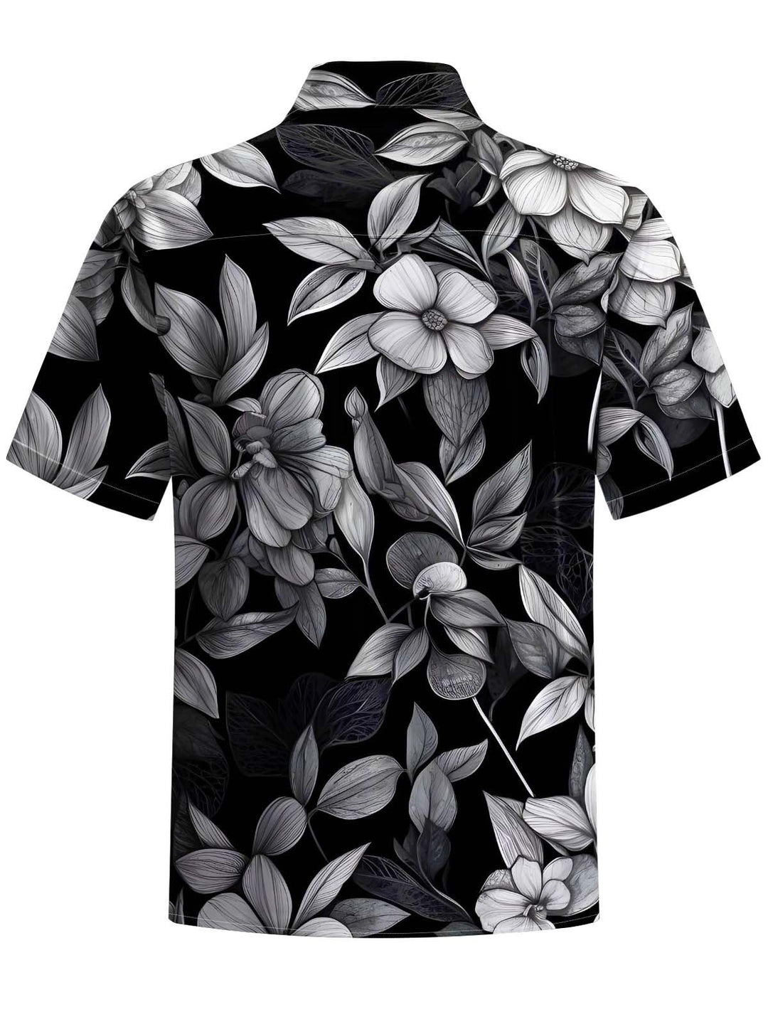 Alohadaddy® Casual Floral Art Print Chest Pocket Stretch Men&