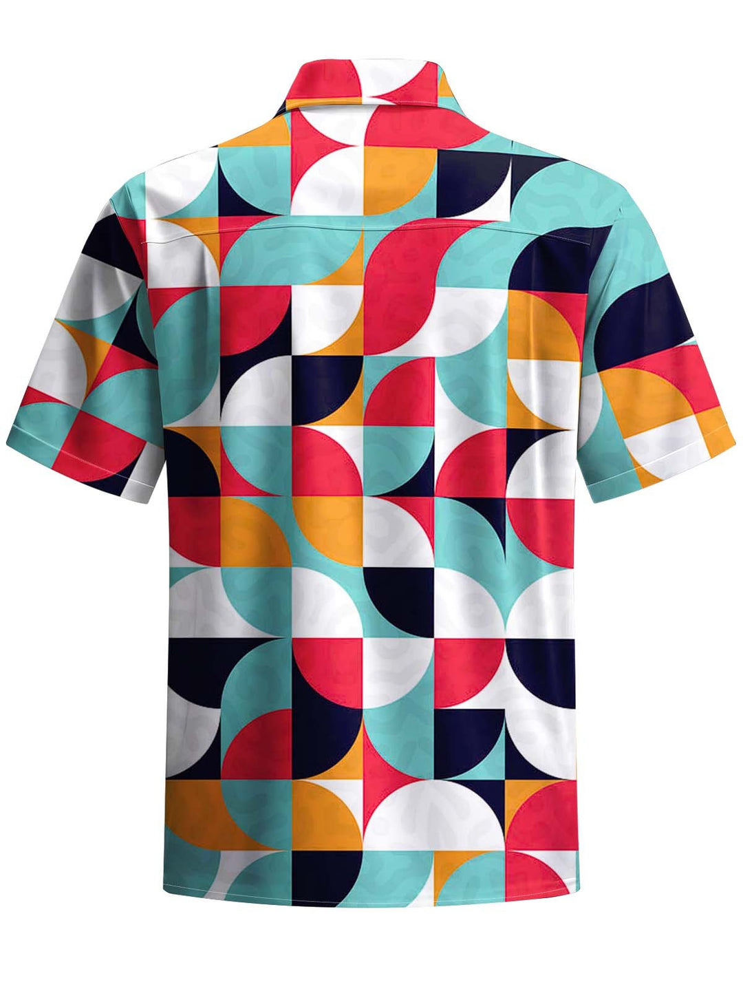 Alohadaddy® Vintage Geometric Art Print Chest Pocket Men&