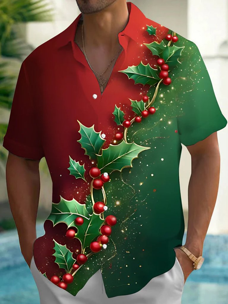 Alohadaddy® Christmas Gradient Print Men&