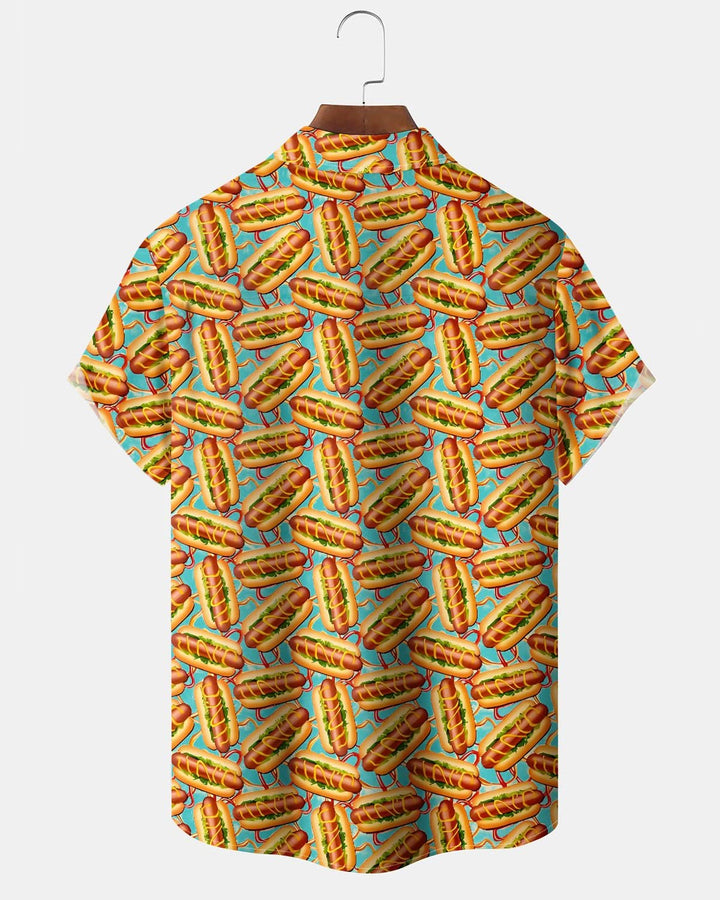 Alohadaddy® Retro Hot Dog Vacation Print Pocket Stretch Men&