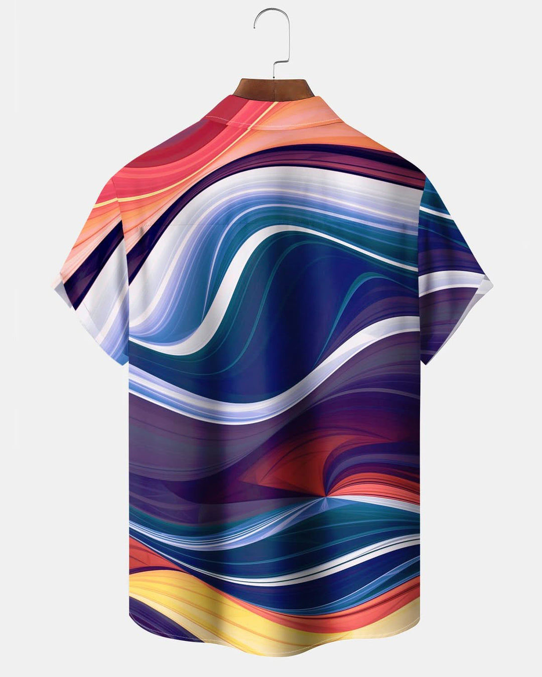 Alohadaddy® Casual Abstract Print Art Pocket Button Stretch Men&