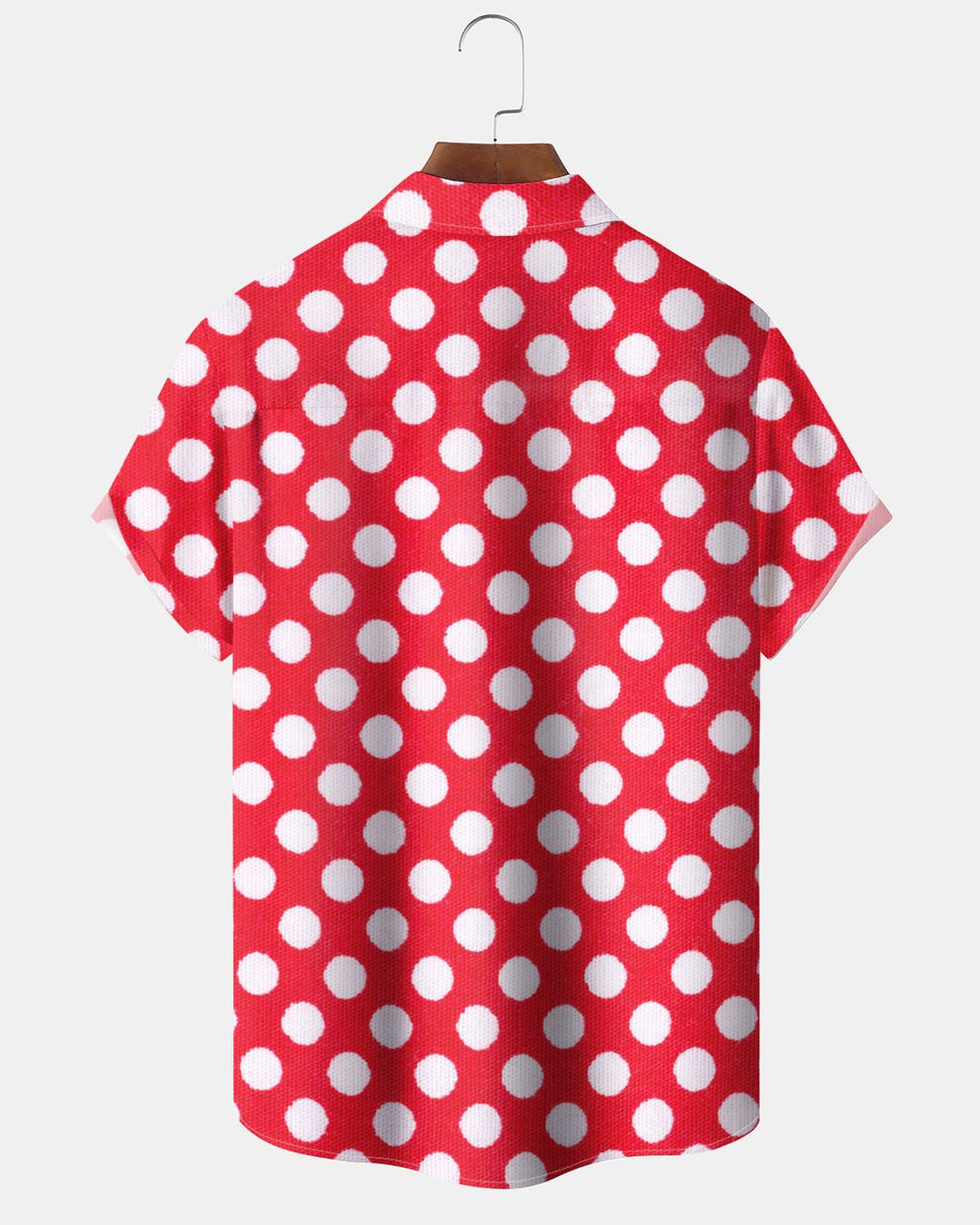 Alohadaddy® Casual Polka Dot Print Art Pocket Elastic Buttons Men&