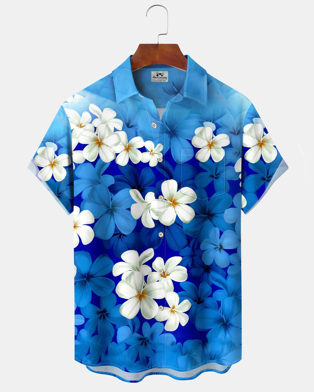 Alohadaddy® Hawaiian Hibiscus Print Artistic Button Pocket Cardigan Men&