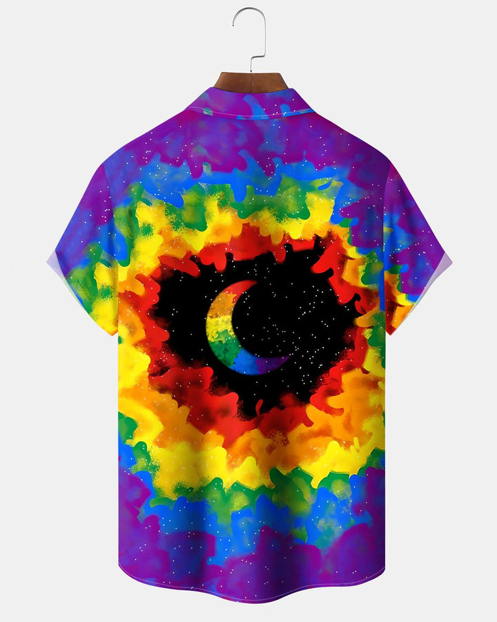 Alohadaddy® Casual Abstract Print Art Button Pocket Cardigan Men&
