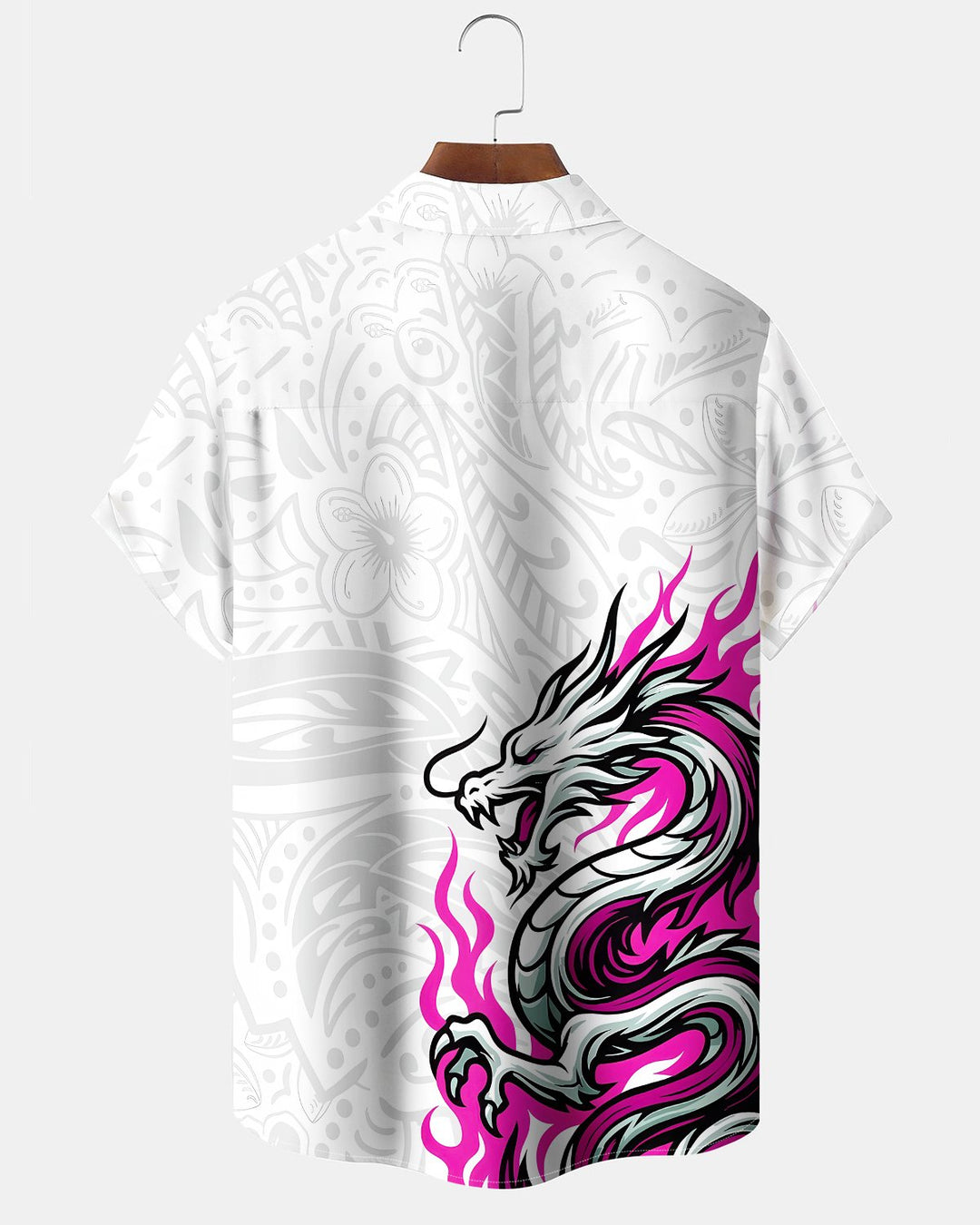Alohadaddy® Casual Dragon Print Art Button Pocket Cardigan Men&