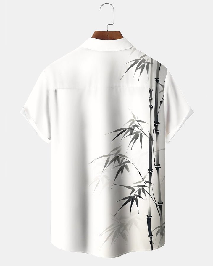 Alohadaddy® Casual Bamboo Print Art Button Pocket Cardigan Men&