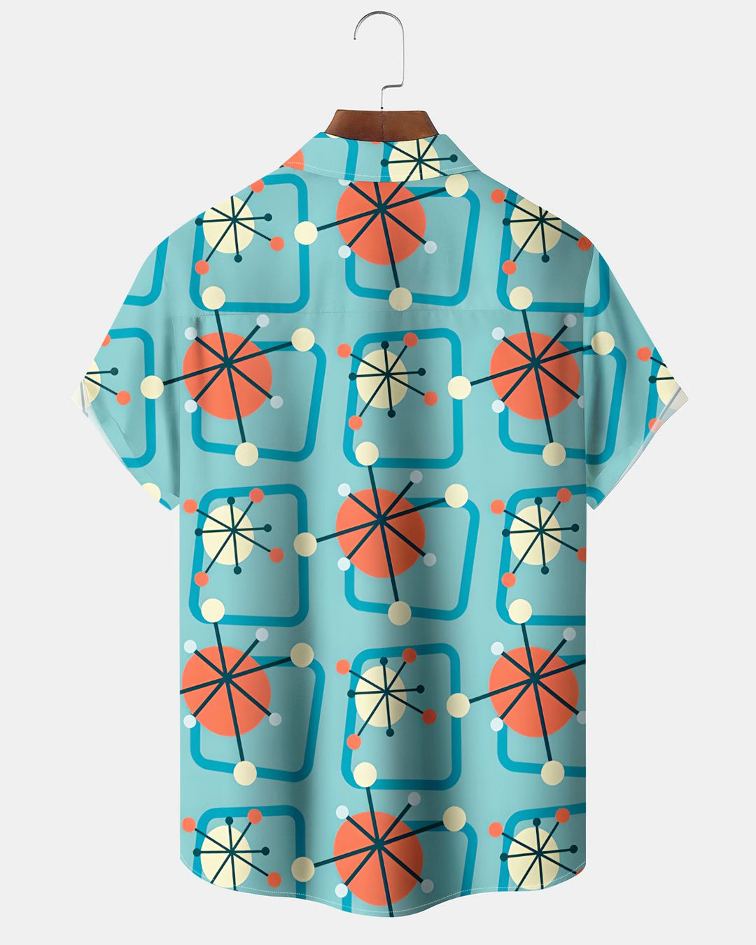 Alohadaddy® Casual Geometric Print Art Button Pocket Cardigan Men&