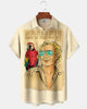 Alohadaddy® Hawaiian Parrot Print Art Button Pocket Cardigan Men's Short Sleeve Shirt