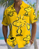 Alohadaddy® Hawaiian Stuffed Cardigan with Art Print, Buttons, Pockets, and Men's Short-Sleeve Shirt