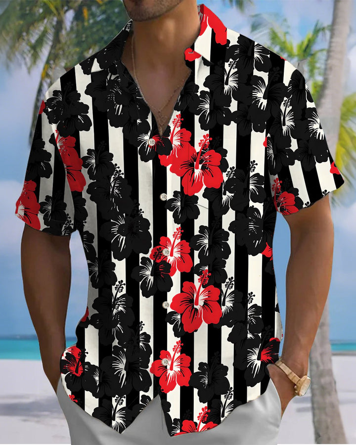 Alohadaddy® Vintage Floral Print Art Button Pocket Cardigan Men&