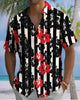 Alohadaddy® Vintage Floral Print Art Button Pocket Cardigan Men's Short-Sleeve Shirt