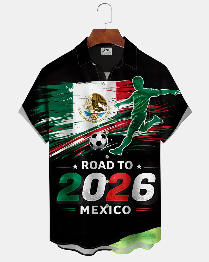 Alohadaddy® Vintage World Cup Print Art Button Pocket Cardigan Men&