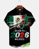 Alohadaddy® Vintage World Cup Print Art Button Pocket Cardigan Men's Short Sleeve Shirt