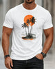 Alohadaddy® Men's Short-Sleeve Crew Neck T-Shirt with Hawaiian Palm Tree Print