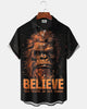 Alohadaddy® Men's Short-Sleeve Button-Down Shirt with Pocket  Vintage Gorilla Graphic Print
