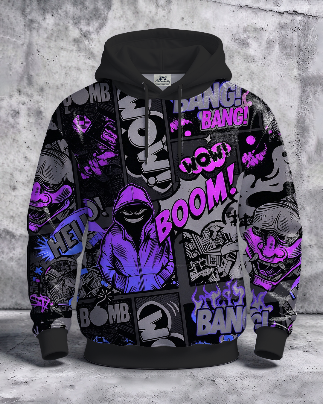 Alohadaddy® Men’s Cartoon Print Pullover Hoodie