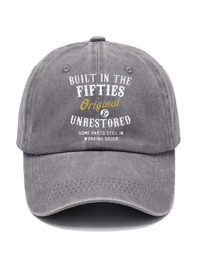 Casquette de baseball rétro imprimée des années 50 pour homme