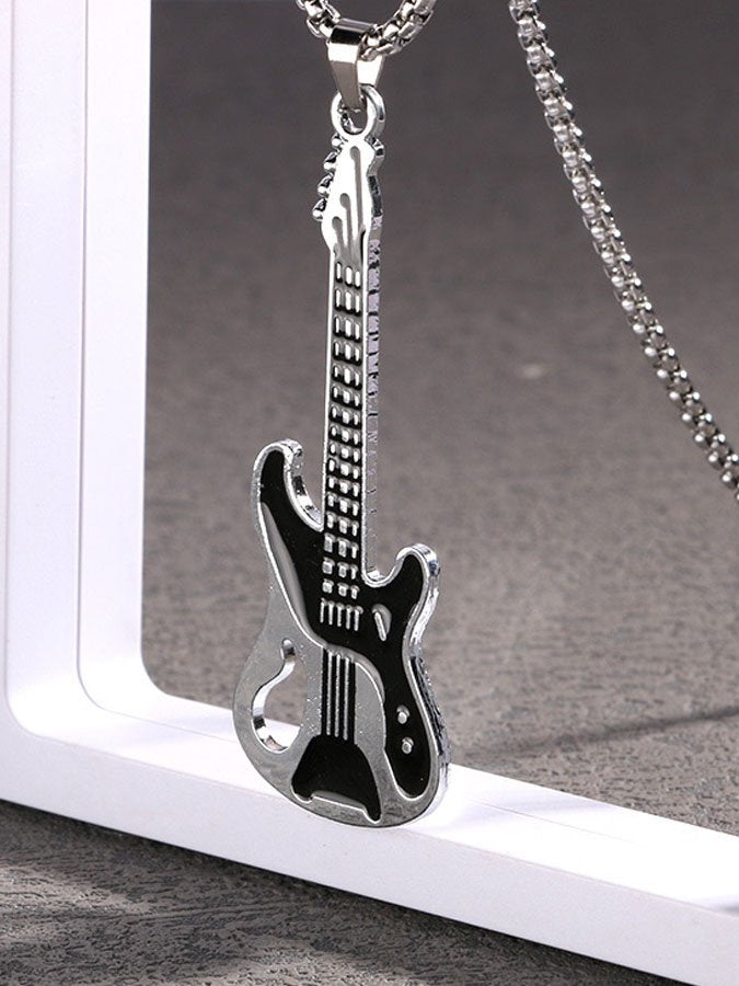 Rock Personality Hip Hop Guitar Pendant Necklace
